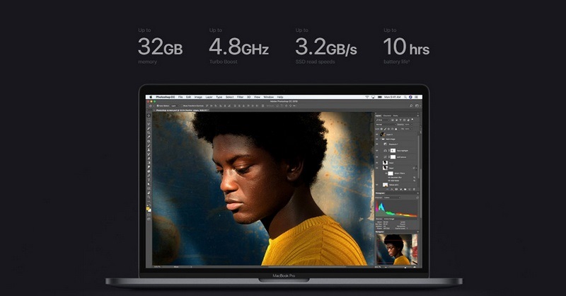 Macbook Pro 2018 là chiếc laptop có bộ nhớ SSD mang tốc độ nhanh nhất thế giới