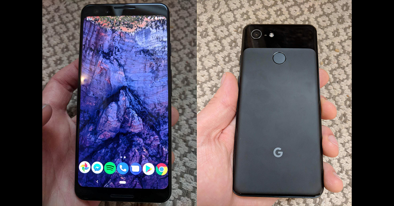 Google Pixel 3 lộ ảnh thực tế: Không tai thỏ, có loa kép, camera selfie khẩu độ kép