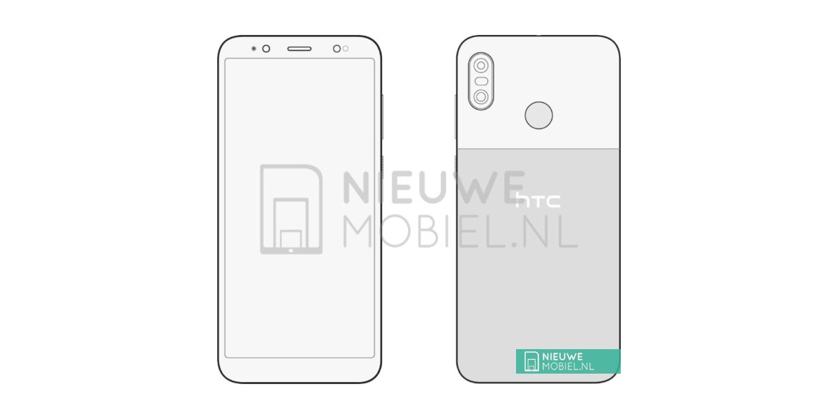 HTC U12 Life lộ bản vẽ phác thảo, sẽ có camera kép và cảm biến vân tay?