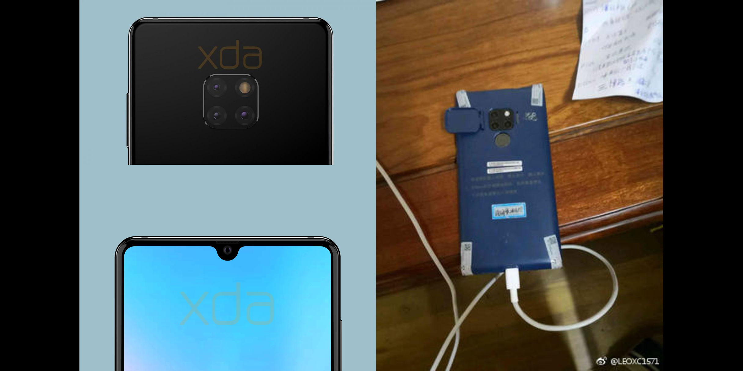 Huawei Mate 20 lộ ảnh thực tế, xác nhận có tới 3 camera với thiết kế độc đáo ở mặt lưng