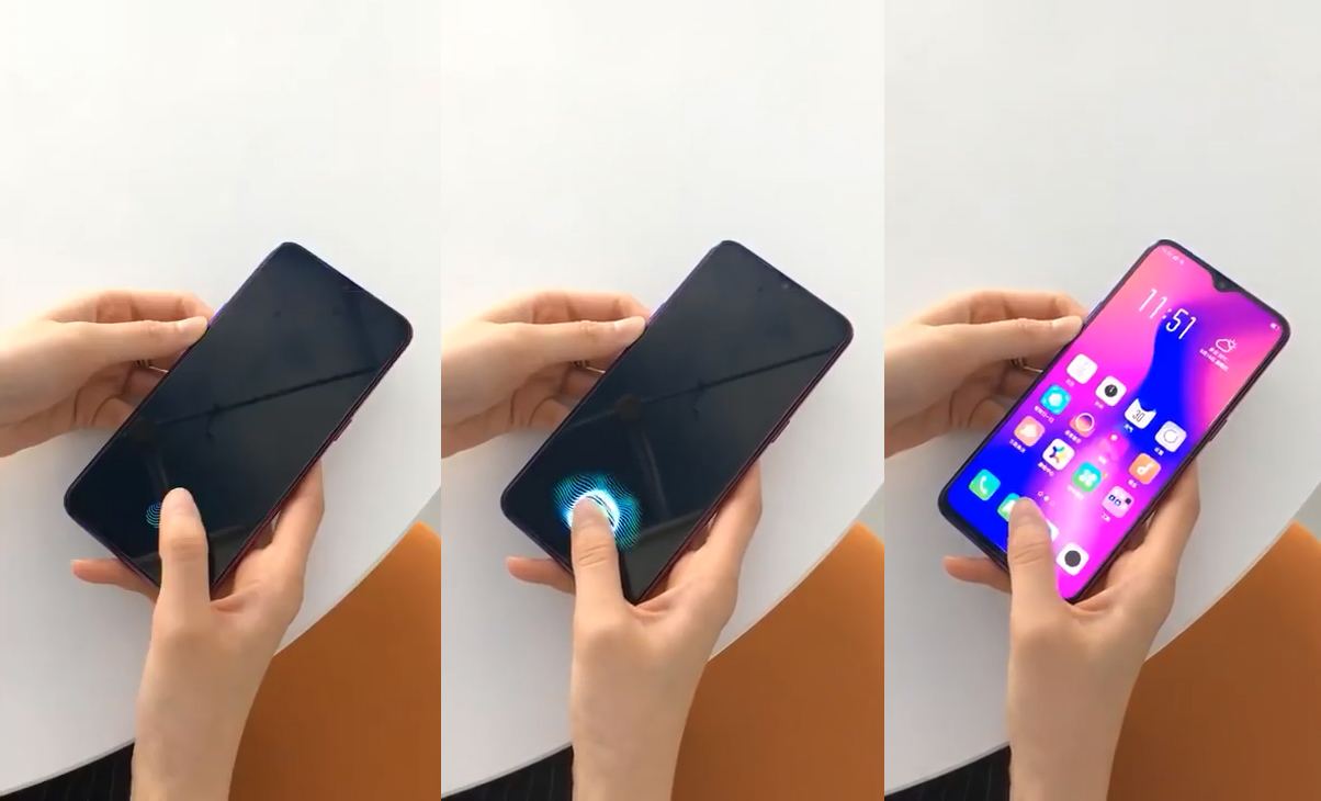 Oppo R17 lộ video trên tay, xác nhận có cảm biến vân tay dưới màn hình