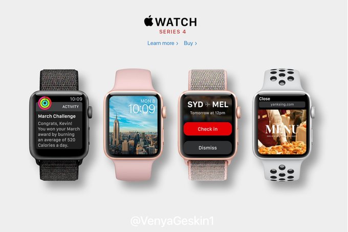 Apple Watch Series 4 sẽ có độ phân giải màn hình lớn hơn người tiền nhiệm