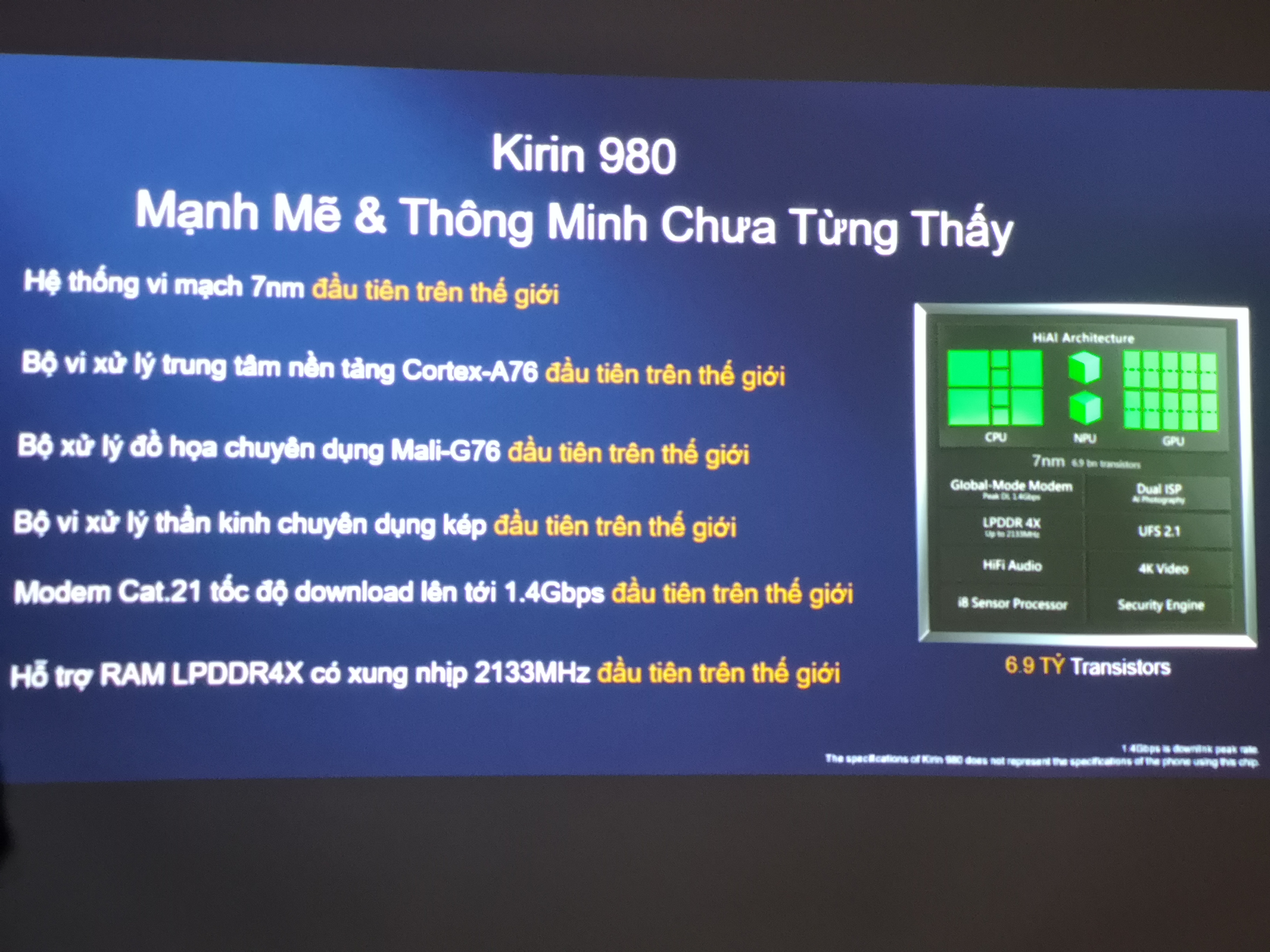 Huawei ra mắt Kirin 980 - chipset AI với NPU kép
