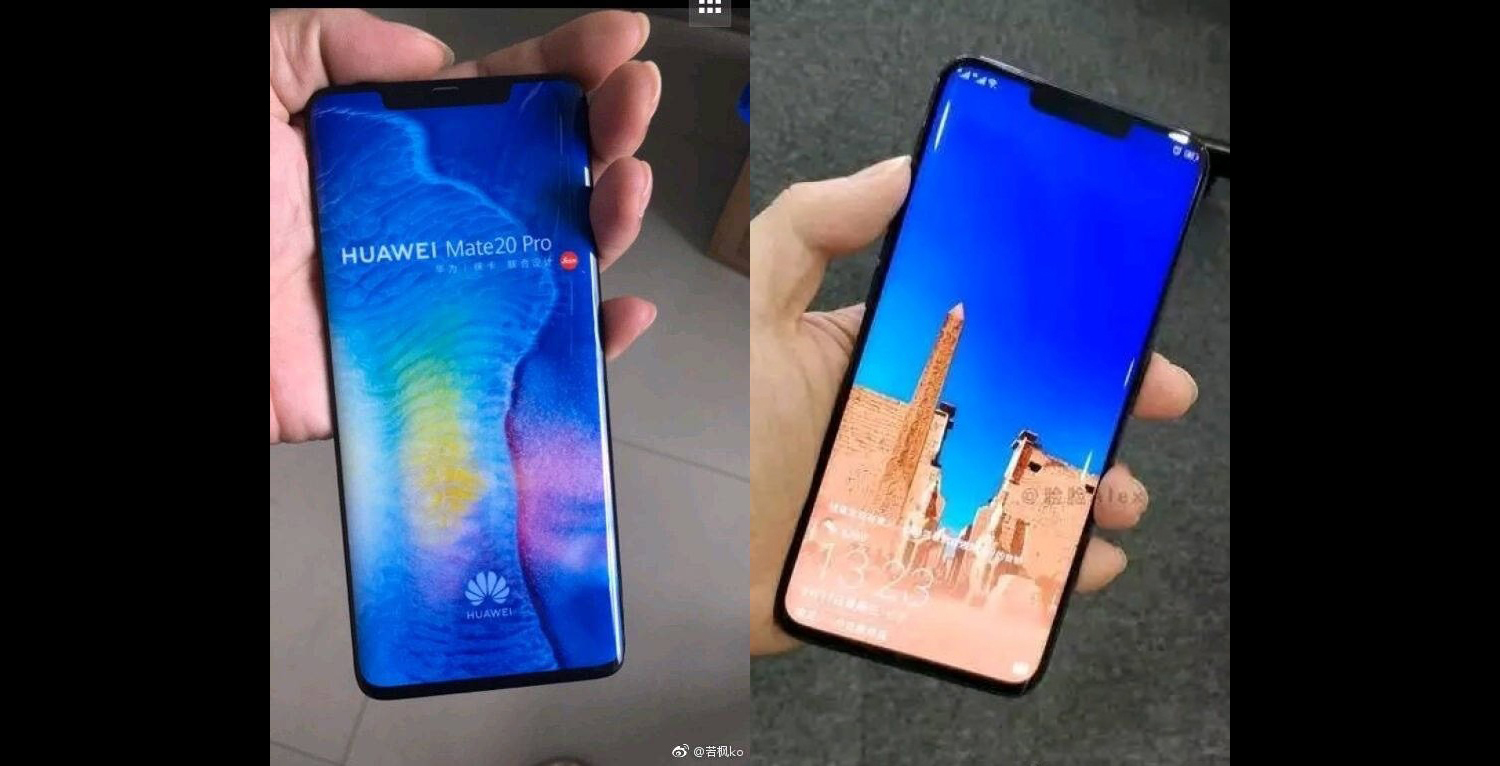 Huawei Mate 20 Pro lộ ảnh mô hình: Màn hình tràn viền, cạnh dưới mỏng, tai thỏ khá lớn