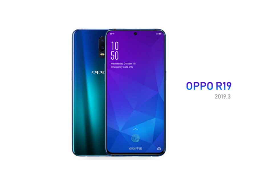 Oppo R19 lộ ảnh render với camera khoét trong màn hình