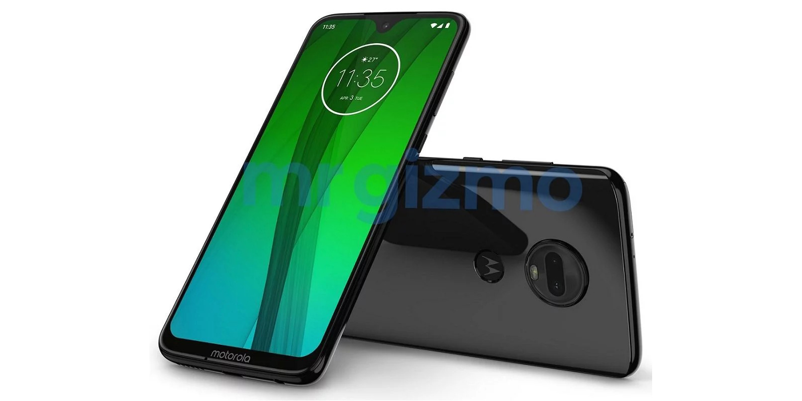 Moto G7 Plus lộ ảnh render với thiết kế "màn hình giọt nước", mặt lưng kính cong ở hai cạnh bên