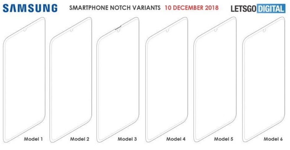 Samsung nộp bằng sáng chế cho 6 loại màn hình giọt nước Infinity-U mới