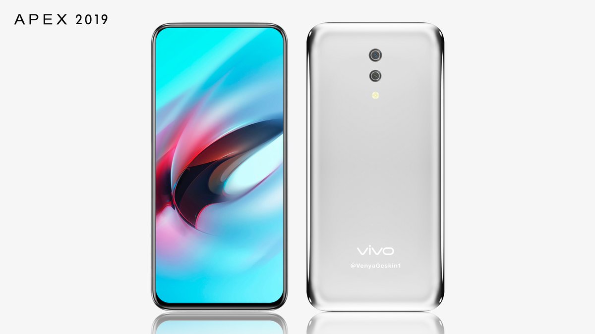 Lộ ảnh render của Vivo Apex 2019 với thiết kế tràn viền, không nút bấm, không cổng kết nối cực đẹp