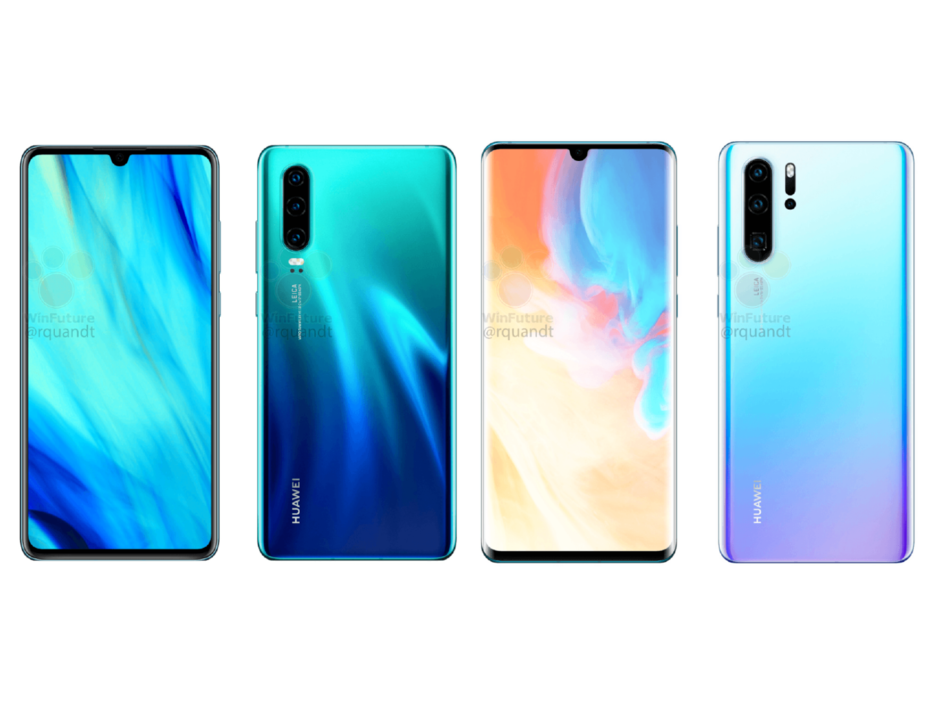 Huawei P30 và P30 Pro lộ ảnh báo chí rõ nét với thiết kế màn hình giọt nước, 3 camera sau Huawei P30 và P30 Pro lộ ảnh báo chí rõ nét với thiết kế màn hình giọt nước, 3 camera sau