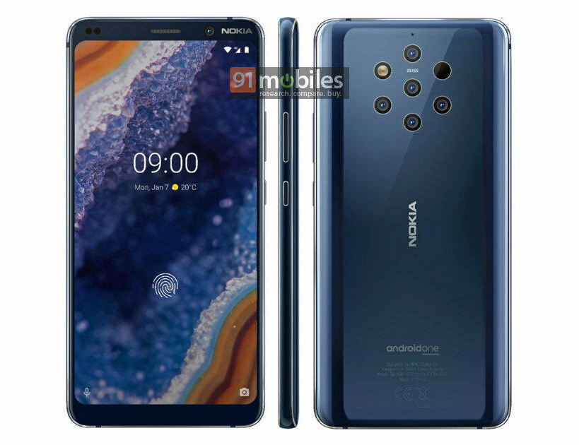Nokia 9 PureView lộ ảnh báo chí chính thức với hệ thống 5 camera sau, cảm biến vân tay trong màn hình