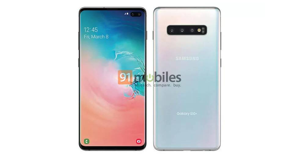 Lộ ảnh báo chí Galaxy S10 và S10 Plus: 3 camera nằm ngang, màn hình lỗ đục, màu gradient mới