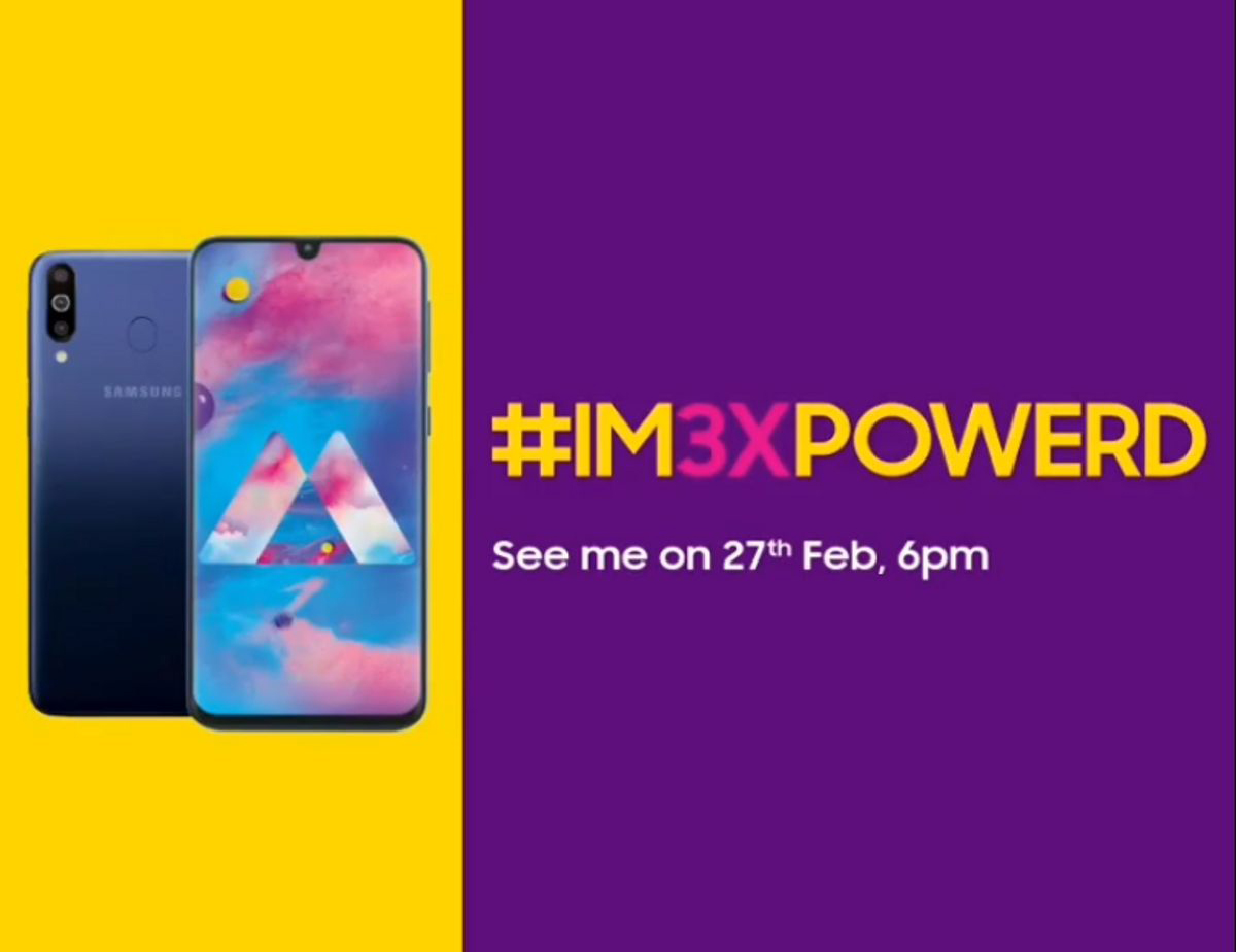 Galaxy M30 với 3 camera sau, pin 5.000mAh, 4GB RAM sẽ ra mắt vào ngày 27 tháng 2