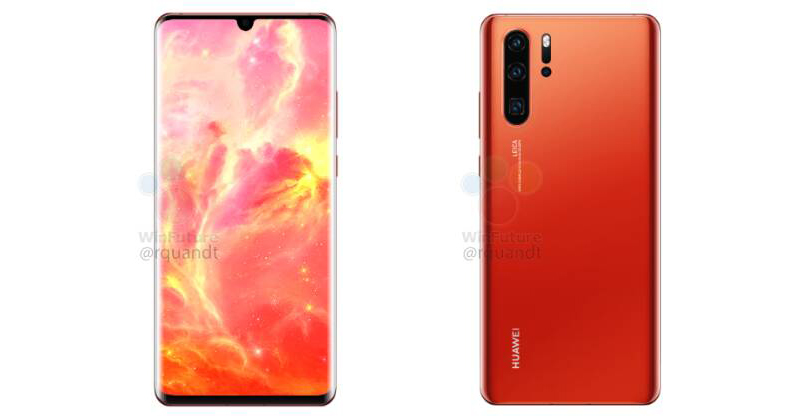 Huawei P30 Pro lộ ảnh render rõ nét với phiên bản màu đỏ tuyệt đẹp