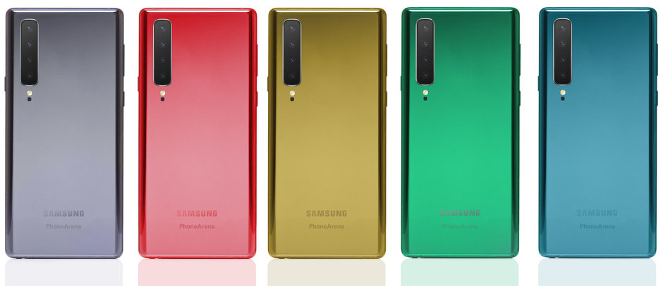 PhoneArena khoe thiết kế "nốt ruồi và 4 camera dọc" của Galaxy Note 10 trong bộ concept 3D mới