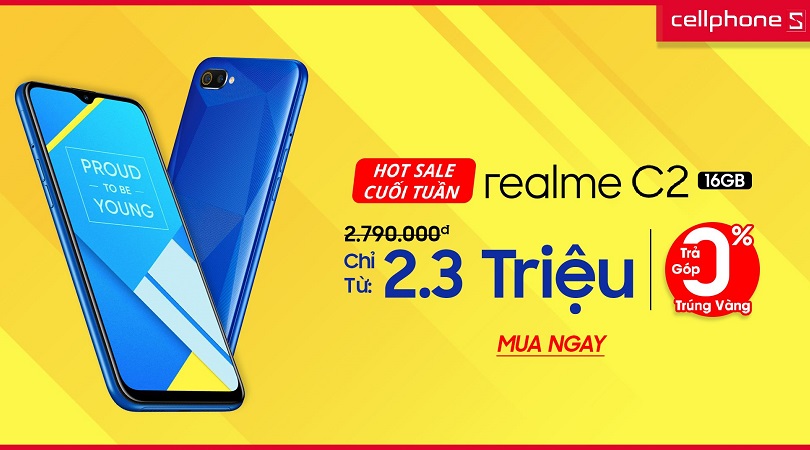 [HOT SALE] Realme C2 camera kép, màn hình giọt nước đã rẻ nay còn rẻ hơn