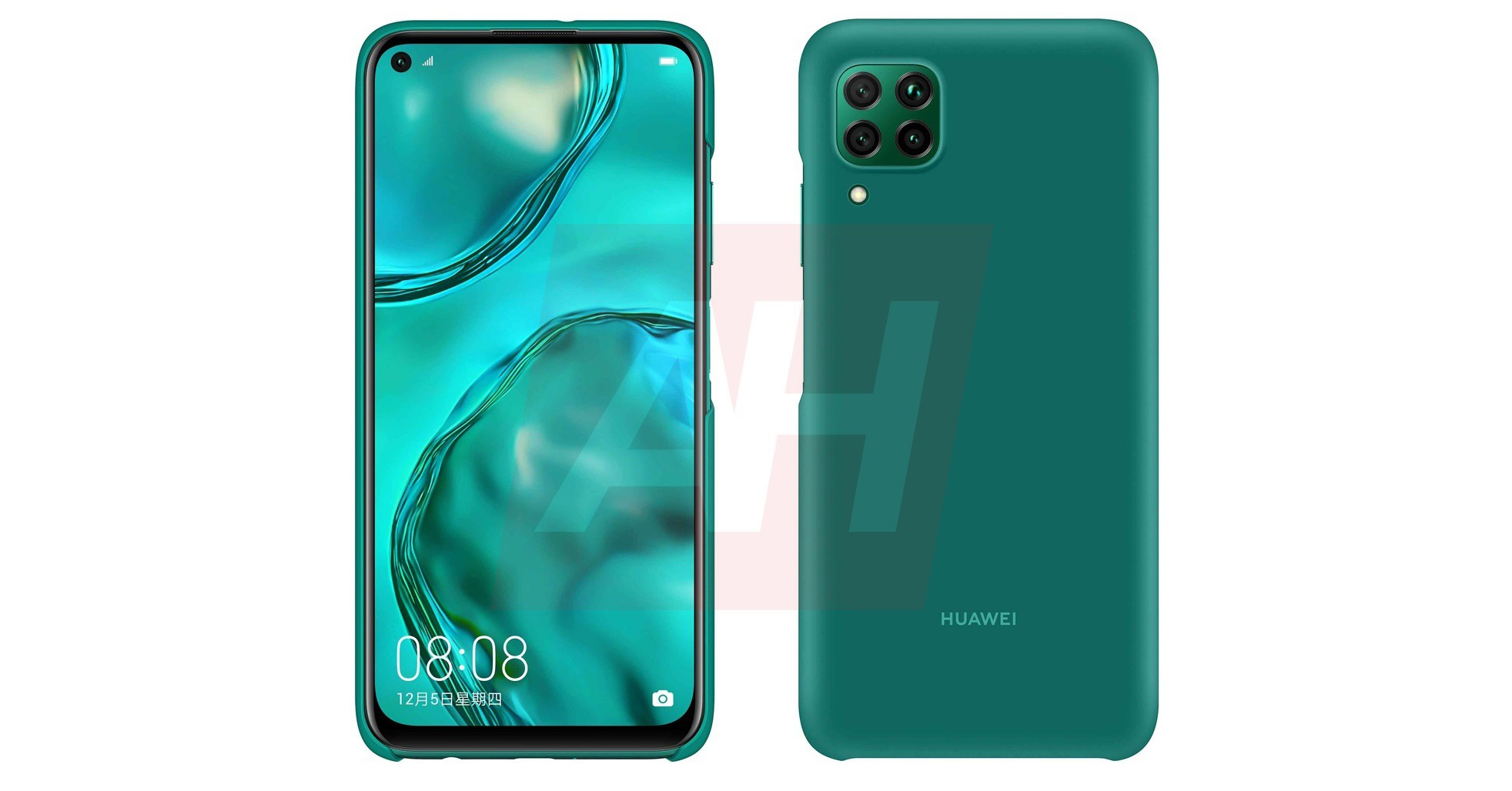 Huawei Nova 6 SE lộ ảnh render: Màn hình đục lỗ, cụm 4 camera sau hình vuông giống iPhone