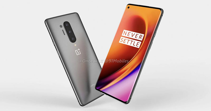 OnePlus 8 Pro lộ diện tuyệt đẹp với màn hình “đục lỗ”, 4 camera sau