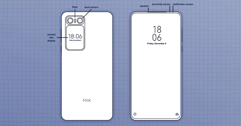 Xiaomi Mi MIX 2020 lộ diện trong bằng sáng chế mới: Màn hình kép, không camera selfie