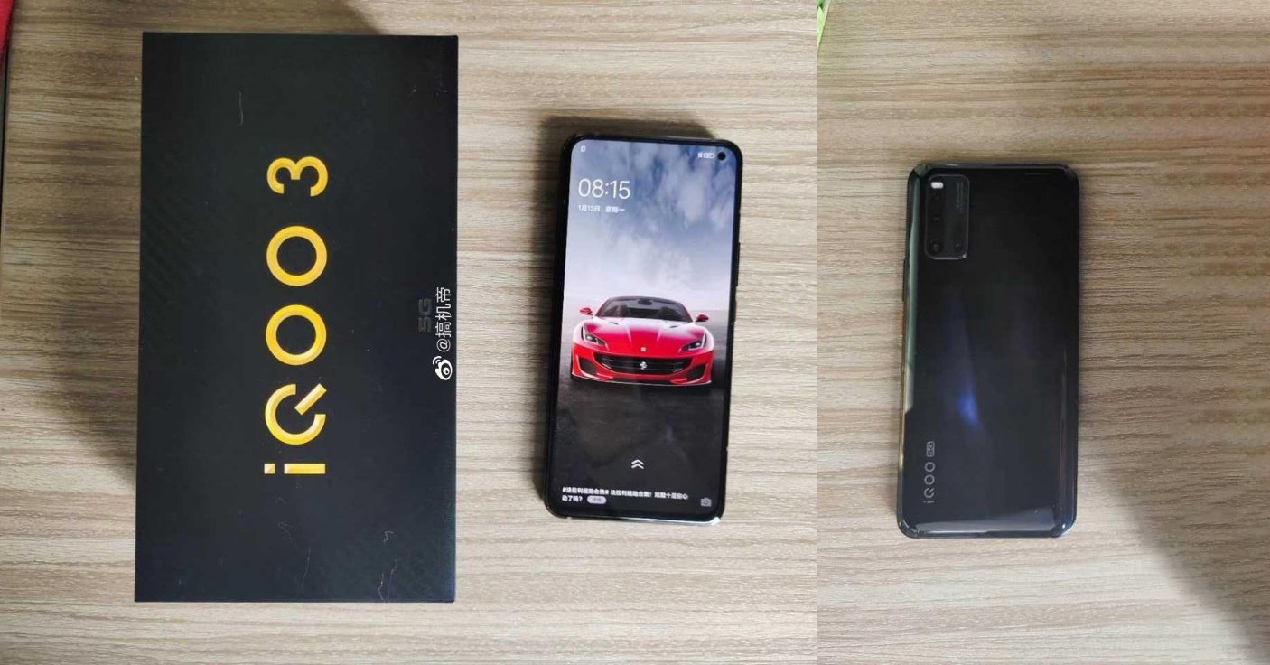 iQOO 3 lộ ảnh thực tế: Màn hình đục lỗ, cụm 4 camera sau hình chữ nhật