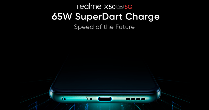 Realme xác nhận trang bị công nghệ sạc nhanh SuperDart 65W cho Realme X50 Pro 5G