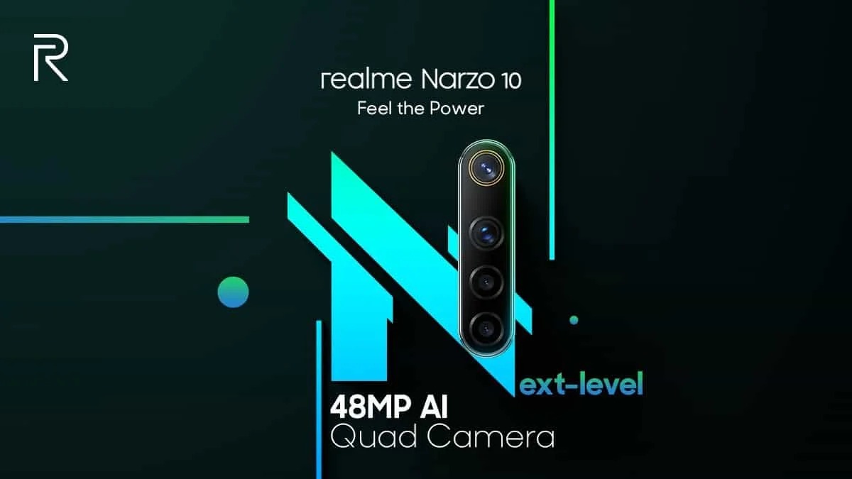 Realme Narzo 10 được xác nhận sẽ đi kèm với 4 camera 48MP AI mặt sau