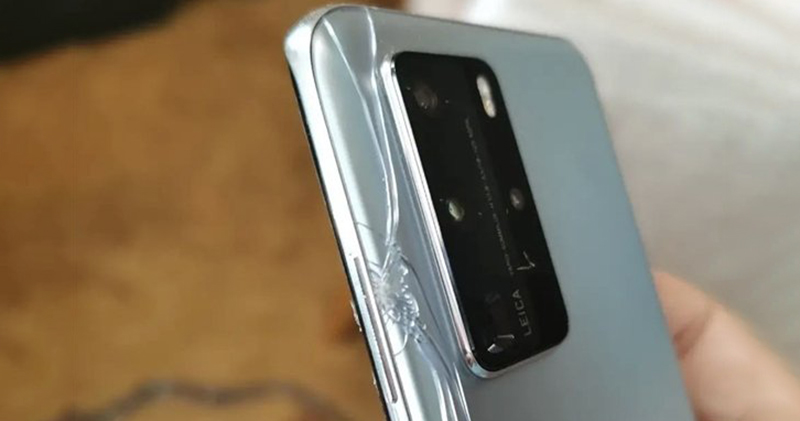 Dù chưa được bán chính thức nhưng đã có một chiếc Huawei P40 Pro bị vỡ mặt lưng,
