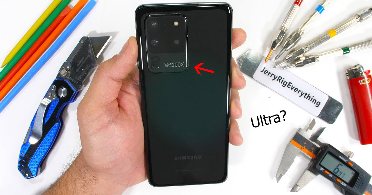 Galaxy S20 Ultra liệu có sống sót sau màn tra tấn bằng dao rọc giấy, hơ lửa và bẻ cong?