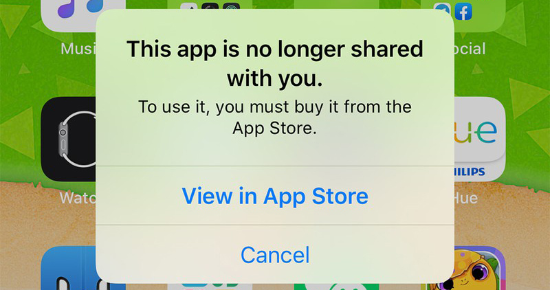 Apple xác nhận đã sửa lỗi “Ứng dụng này không còn được chia sẻ với bạn”
