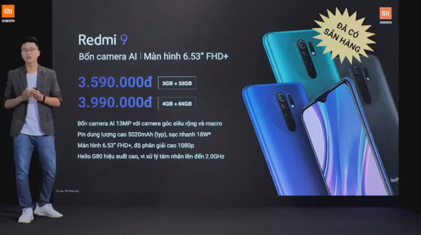 Redmi 9 ra mắt tại VN: Smartphone phong cách nhất, màn hình lớn nhất, nhiều công nghệ nhất và giá "trung thực" nhất phân khúc