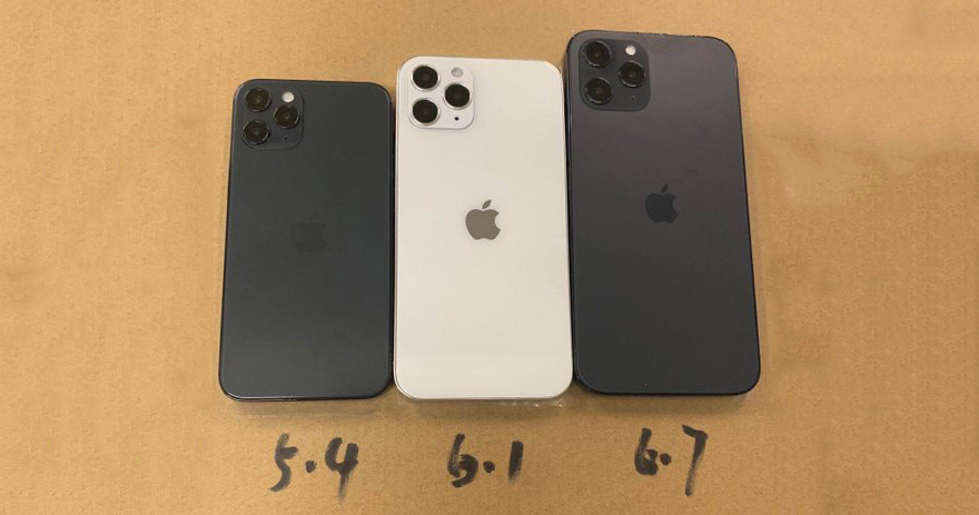 Lộ diện mô hình thực tế iPhone 12 với khung viền vát phẳng, 3 kích thước màn hình