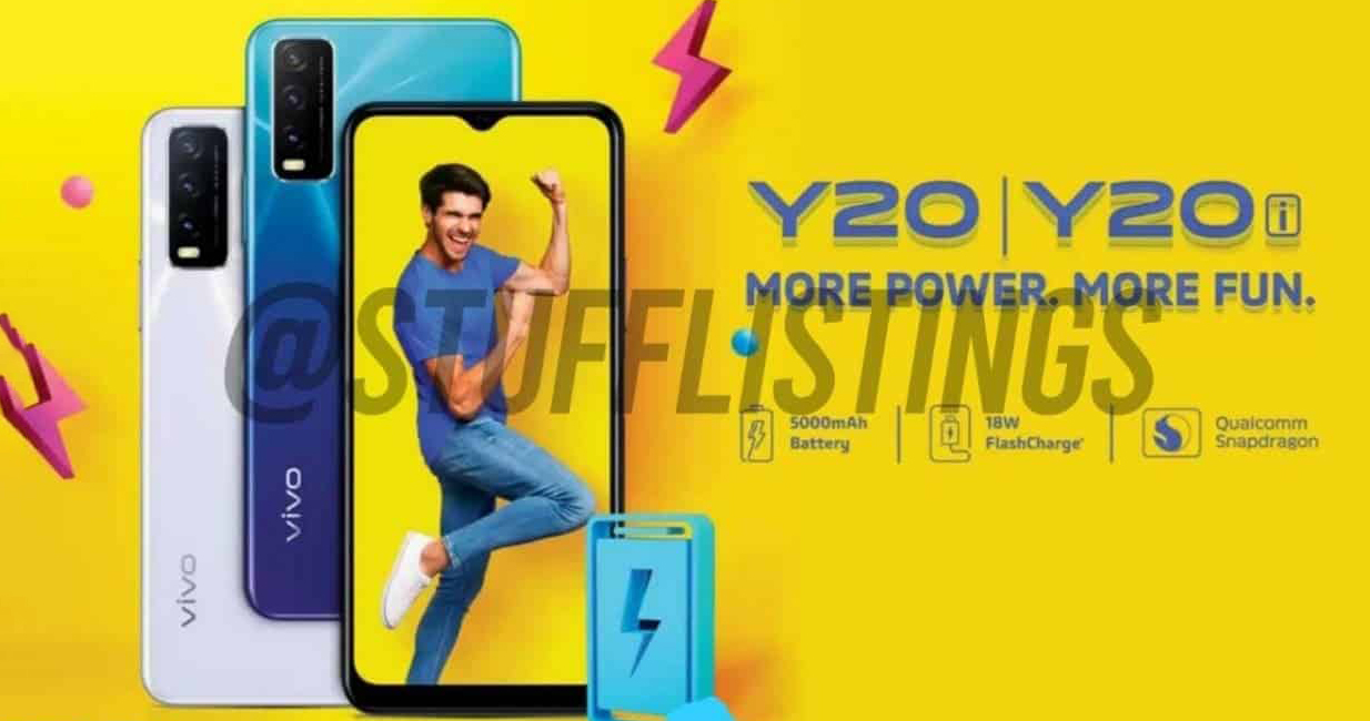 Toàn bộ thông tin về thiết kế cũng như cấu hình của Vivo Y20 và Y20i bị rò rỉ trước ngày ra mắt