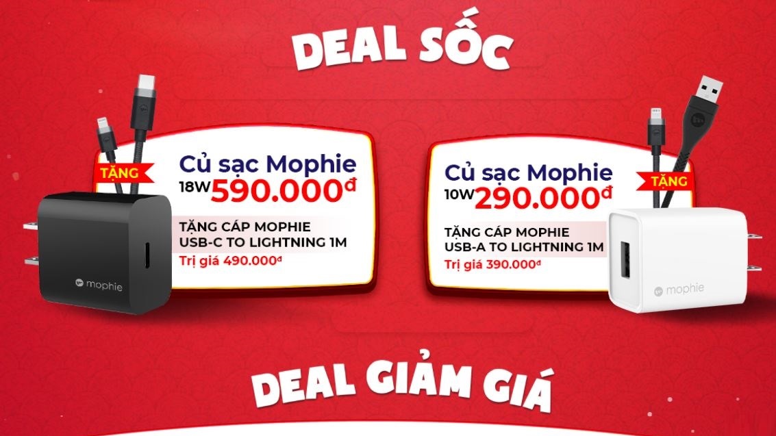 Duy nhất hôm nay (29/9): Mua phụ kiện cáp sạc tặng quà giá trị tương đương, giảm giá cực đỉnh lên tới 60%