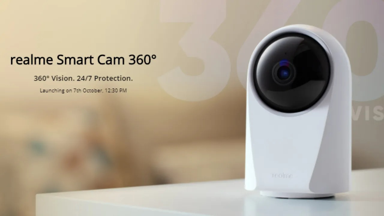 Realme Smart Cam 360 độ được xác nhận sẽ ra mắt vào ngày 7/10 tới