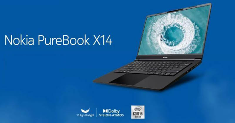 Nokia PureBook X14 ra mắt: Màn hình Dolby Vision 14 inch, Intel Core i5 10th, giá cũng không mắc lắm