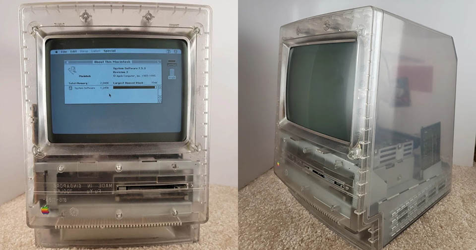 Xuất hiện nguyên mẫu Apple Macintosh cực hiếm với vỏ ngoài trong suốt