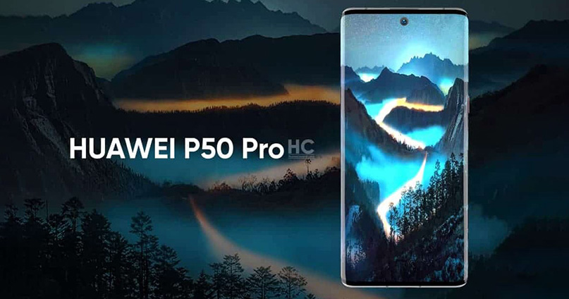 Huawei P50 Pro lộ ảnh render sắc nét với màn hình cong “thác nước” ấn tượng