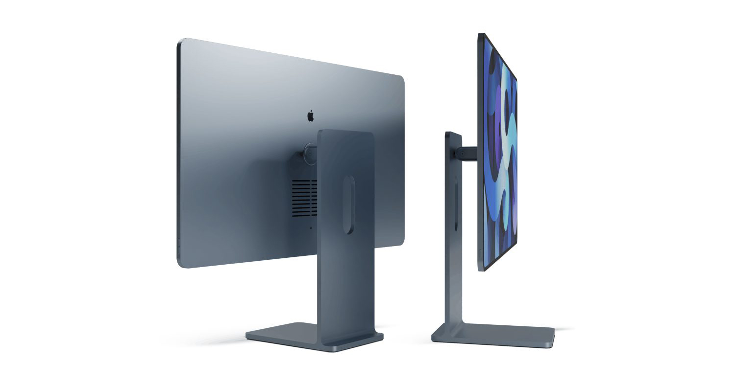 Tròn mắt trước concept iMac 2021 với thiết kế lấy cảm hứng từ iPad và Pro Display XDR