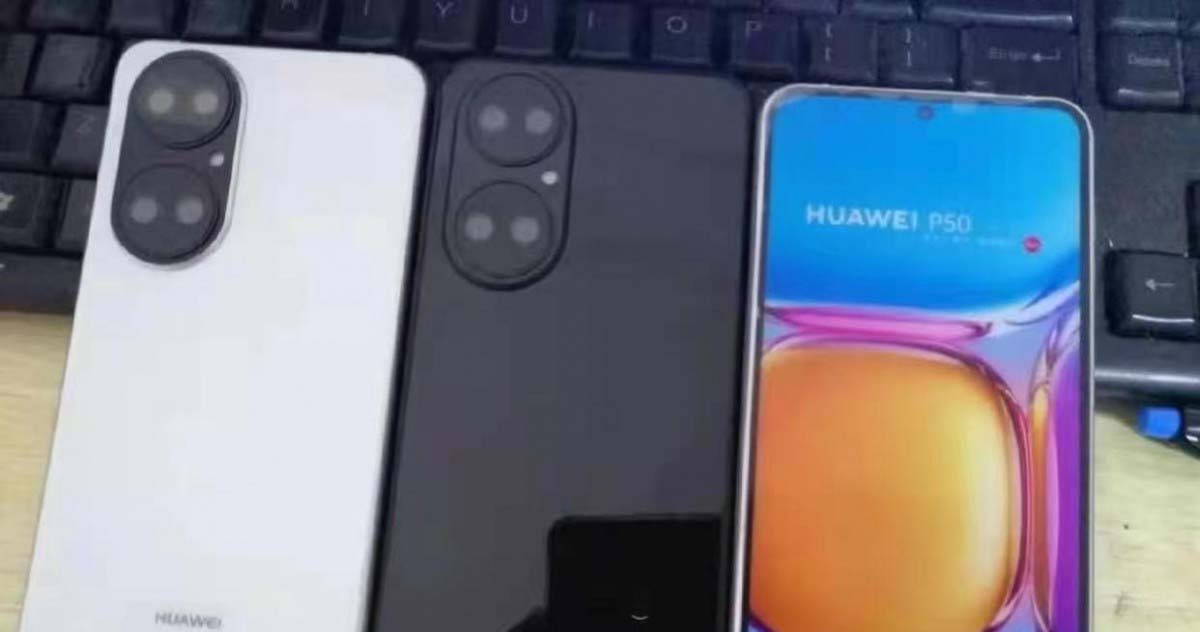 Huawei P50 lần đầu lộ ảnh thực tế với màn hình đục lỗ, cụm camera sau cực kỳ hầm hố