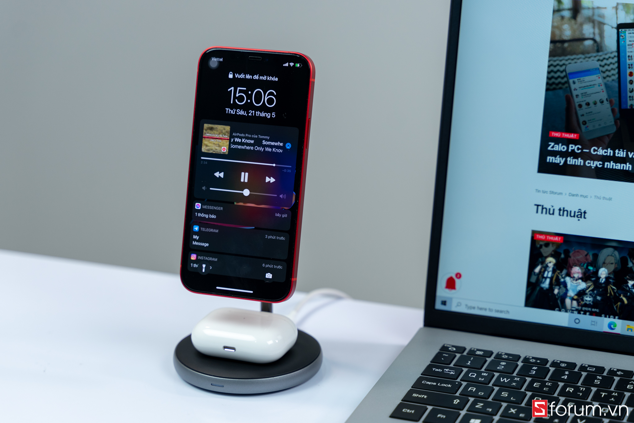 Trên tay bộ sạc không dây HyperJuice Magnetic 2 trong 1: Thiết kế tối giản, sạc được cùng lúc iPhone 12 và AirPods, giá 1.1 triệu đồng