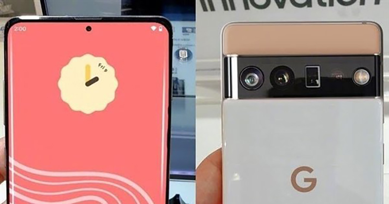 Google Pixel 6 Pro lần đầu lộ ảnh thực tế với màn hình đục lỗ cong tràn viền, mặt lưng 2 tông màu
