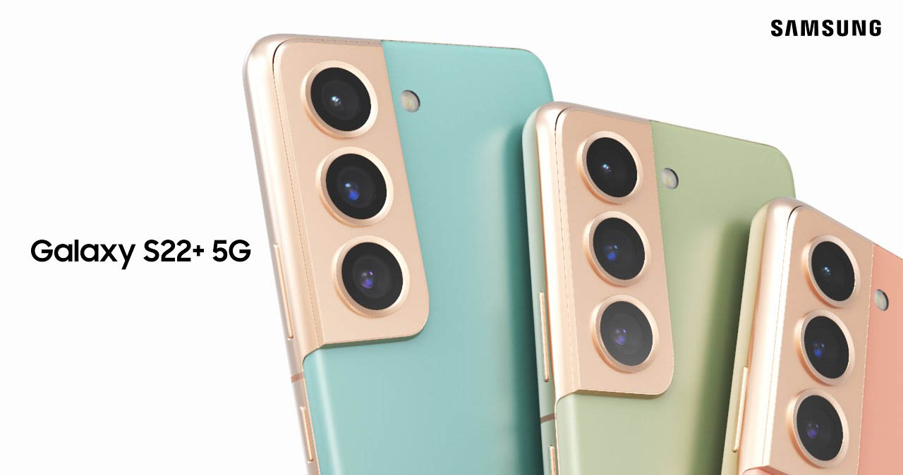 Rò rỉ concept Galaxy S22+ với viền màn hình siêu mỏng, 6 tùy chọn màu sắc bắt mắt