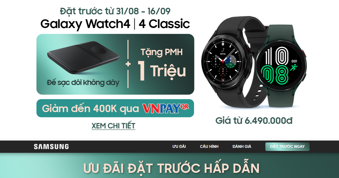 CellphoneS mở đặt hàng đồng hồ Samsung Galaxy Watch4 series, nhanh tay đặt ngay để nhận quà khủng!!!