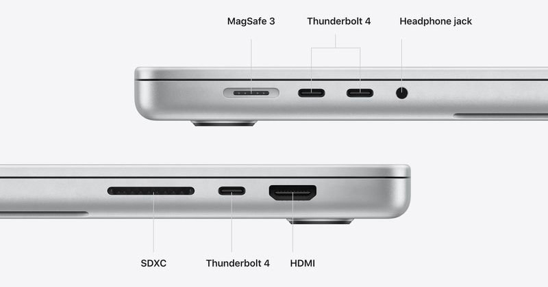 Đây là tất cả cổng kết nối của MacBook Pro 14 inch và 16 inch mới
