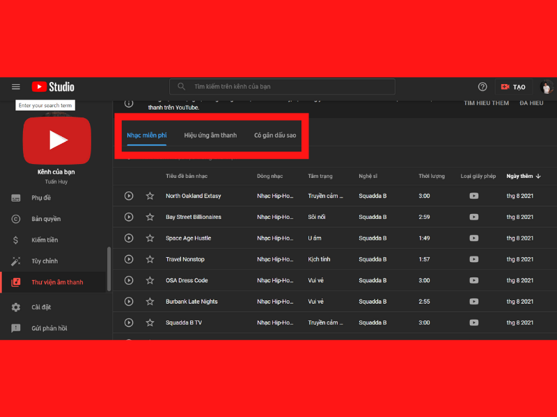 youtube audio library