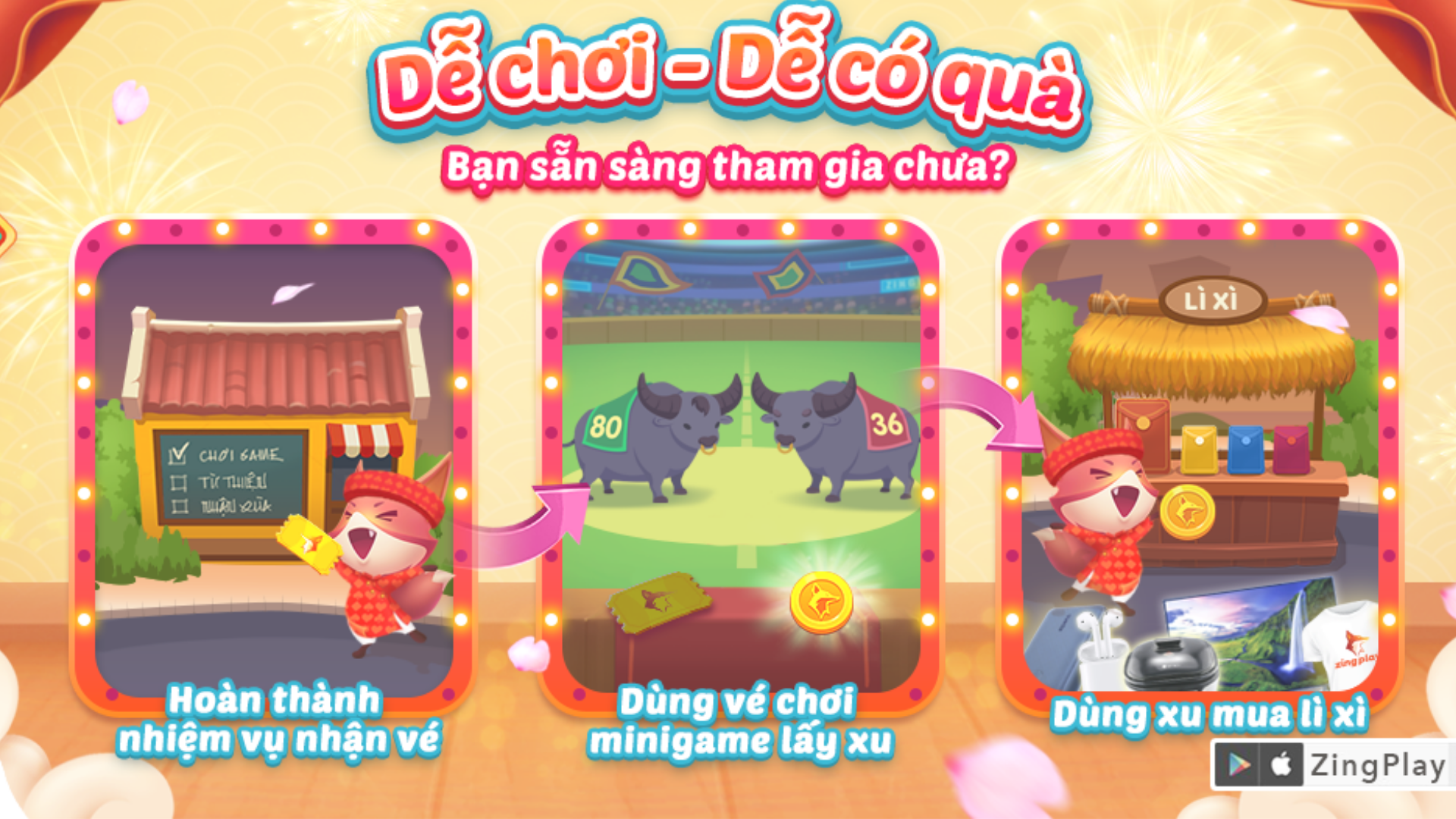 Tưng bừng Tết Nhâm Dần 2022 săn hàng triệu quà lì xì hấp dẫn và code miễn phí cùng đại gia đình ZingPlay Tưng bừng Tết Nhâm Dần 2022 săn hàng triệu quà lì xì hấp dẫn và code miễn phí cùng đại gia đình ZingPlay