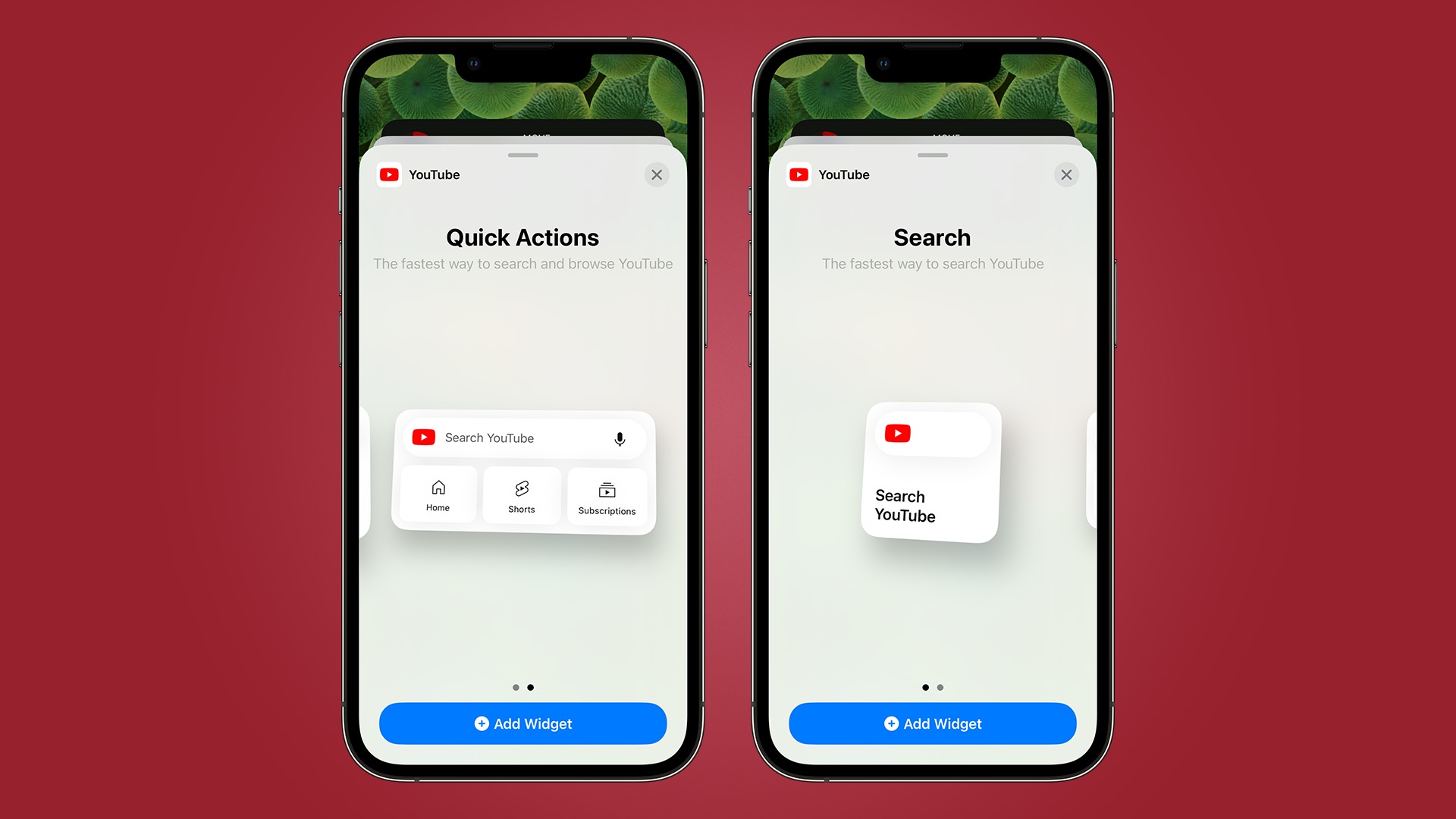 YouTube thêm widget màn hình chính cho iPhone