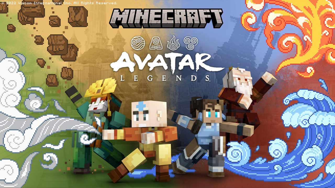 Minecraft mang đến bản mở rộng The Avatar Legends vào tháng 12 này với skin nhân vật đặc biệt
