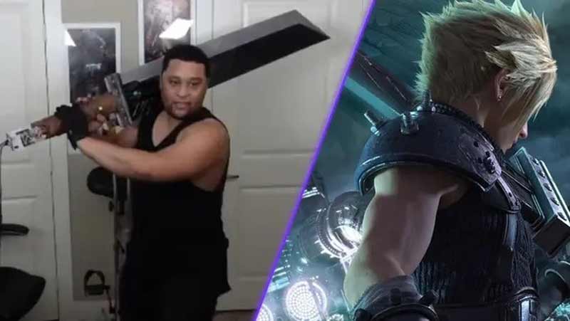 Trình cao, game thủ dùng Buster Sword thật để phá đảo Final Fantasy 7 Trình cao, game thủ dùng Buster Sword thật để phá đảo Final Fantasy 7