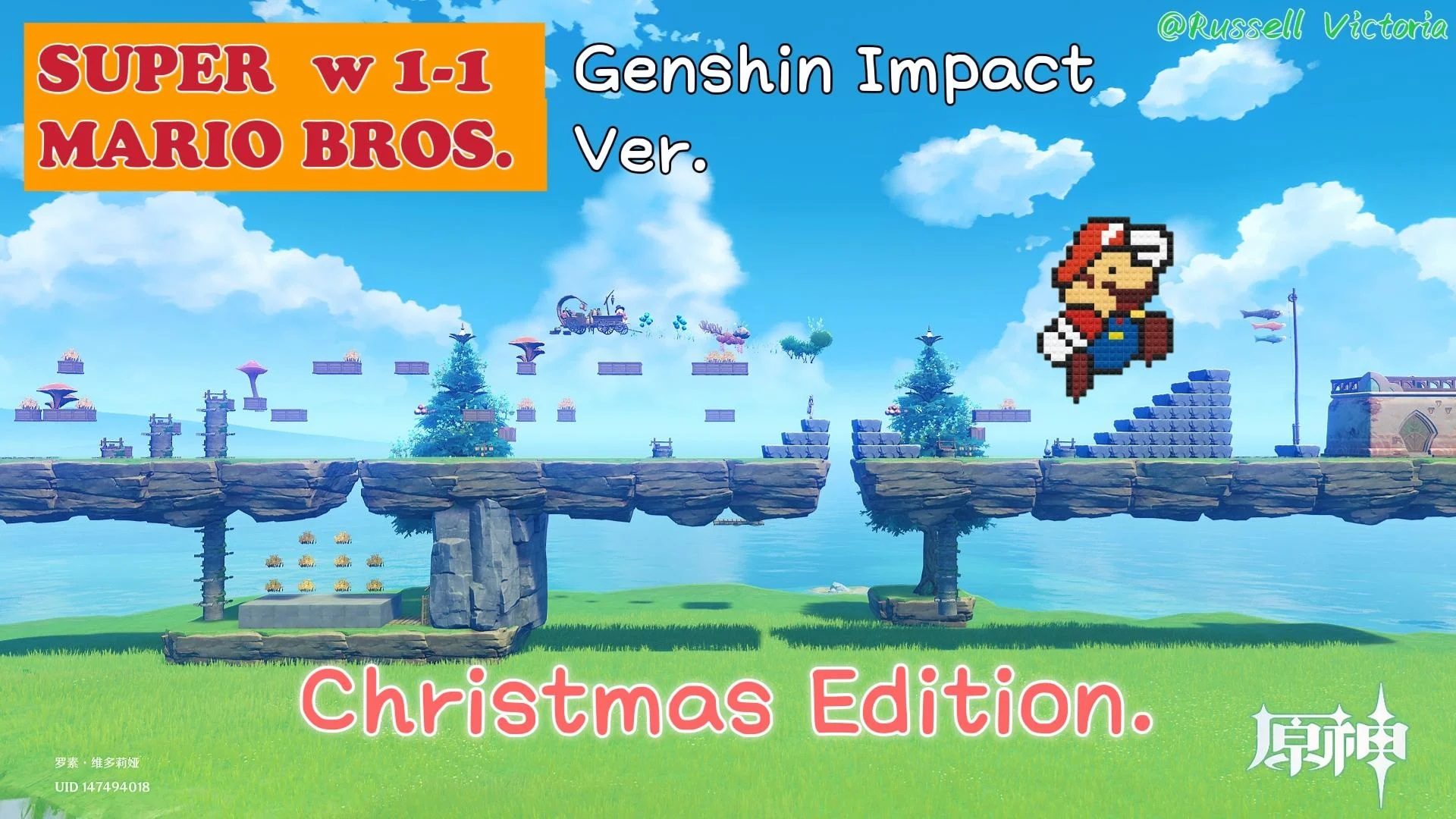 Game thủ mang Mario vào thế giới Genshin Impact một cách cực ngầu
