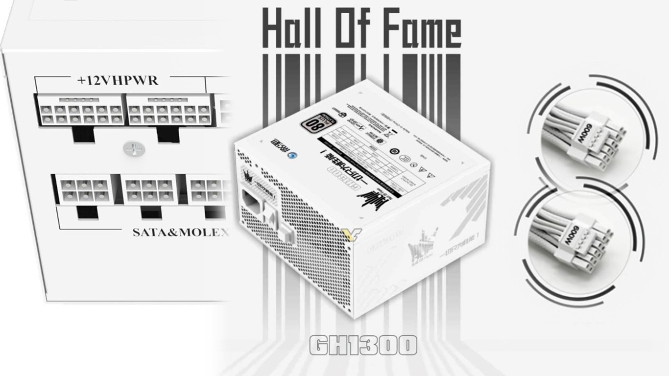 GALAX trình làng PSU HOF GH1300, hỗ trợ đầu nối nguồn 16-Pin Dual cùng công suất 1300W